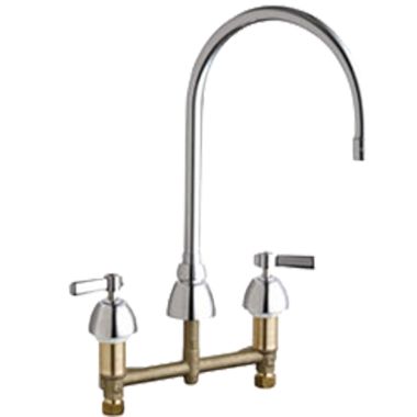 Click here to see Chicago Faucet 786-GN8AE35-369AB Chicago Faucets 786-GN8AE35-369AB Concealed Hot and Cold Sink Faucet