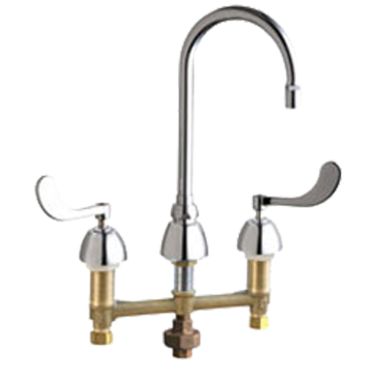 Click here to see Chicago Faucet 786-TWE29ABCP Chicago Faucets 786-TWE29ABCP Concealed Hot and Cold Sink Faucet with Third Water Inlet