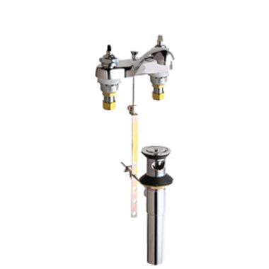 Click here to see Chicago Faucet 797-LEHAB Chicago Faucets 797-LEHAB Hot and Cold Sink Faucet with Pop-up Waste