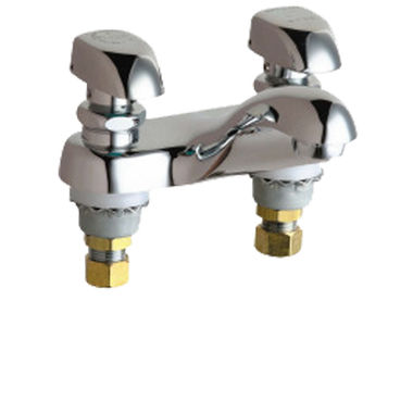Click here to see Chicago Faucet 802-335ABCP Chicago Faucets 802-335ABCP Hot and Cold Water Metering Sink Faucet