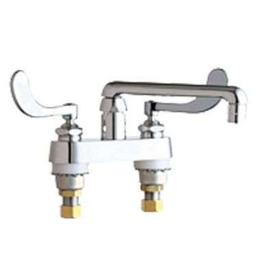 Click here to see Chicago Faucet 891-317ABCP Chicago Faucets Deck-Mounted Manual Faucet, S-Type Swing Spout, 4