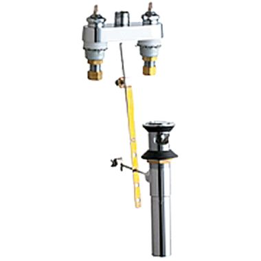Click here to see Chicago Faucet 894-LESHAB Chicago Faucets 894-LESHAB Hot and Cold Sink Faucet with Pop-up Waste