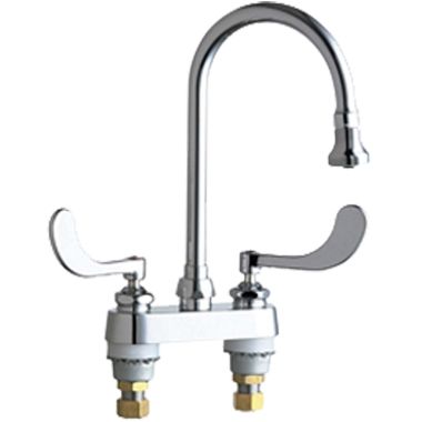 Click here to see Chicago Faucet 895-317GN2BE4ABCP Chicago Faucets 895-317GN2BE4ABCP Hot and Cold Sink Faucet