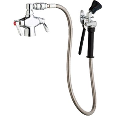 Click here to see Chicago Faucet 919-VBHS90ANGABCP Chicago Faucets 919-VBHS90ANGABCP Deck Mounted Pre-Rinse Fitting