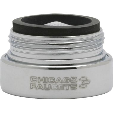 Click here to see Chicago Faucet E28JKABCP Chicago Faucets E28JKABCP 1.0 GPM (3.8 L/min) Vandal-Proof Non-Aerating Pressure Compensating Econo-Flo Spray