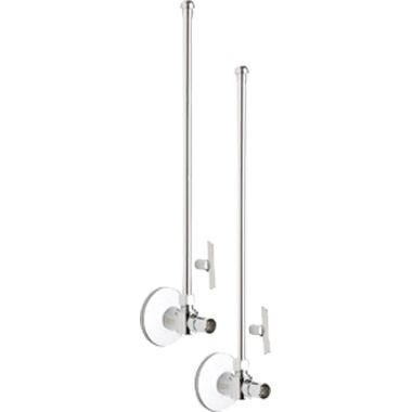 Click here to see Chicago Faucet STB-11-11-PR-AB Chicago Faucets STB-11-11-PR-AB Angle Stop Ball Valve with Supply Tube and Loose Key Handle (Pair)