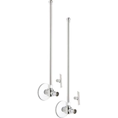Click here to see Chicago Faucet STB-41-11-PR-AB Chicago Faucets STB-41-11-PR-AB Angle Stop Ball Valve with Supply Tube and Loose Key Handle (Pair)