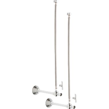 Click here to see Chicago Faucet STB-51-13-PR-AB Chicago Faucets STB-51-13-PR-AB Angle Stop Ball Valve with Supply Hose and Loose Key Handle (Pair)