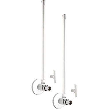 Click here to see Chicago Faucet STC-11-11-PR-AB Chicago Faucets STC-11-11-PR-AB Angle Stop Compression Valve with Supply Tube and Loose Key Handle (Pair)