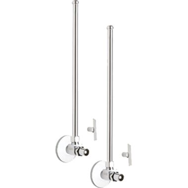Click here to see Chicago Faucet STC-12-11-PR-AB Chicago Faucets STC-12-11-PR-AB Angle Stop Compression Valve with Supply Tube and Loose Key Handle (Pair)