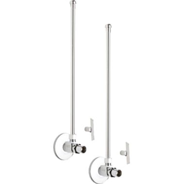 Click here to see Chicago Faucet STC-21-11-PR-AB Chicago Faucets STC-21-11-PR-AB Angle Stop Compression Valve with Supply Tube and Loose Key Handle (Pair)
