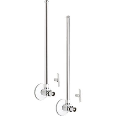 Click here to see Chicago Faucet STC-22-11-PR-AB Chicago Faucets STC-22-11-PR-AB Angle Stop Compression Valve with Supply Tube and Loose Key Handle (Pair)
