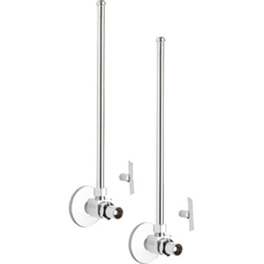 Click here to see Chicago Faucet STC-41-11-PR-AB Chicago Faucets STC-41-11-PR-AB Angle Stop Compression Valve with Supply Tube and Loose Key Handle (Pair)