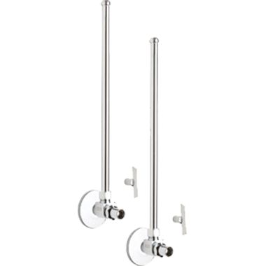 Click here to see Chicago Faucet STC-42-11-PR-AB Chicago Faucets STC-42-11-PR-AB Angle Stop Compression Valve with Supply Tube and Loose Key Handle (Pair)