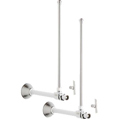 Click here to see Chicago Faucet STC-51-11-PR-AB Chicago Faucets STC-51-11-PR-AB Angle Stop Compression Valve with Supply Tube and Loose Key Handle (Pair)