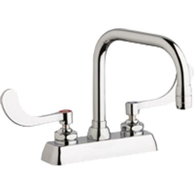Click here to see Chicago Faucet W4D-DB6AE35-317AB Chicago Faucets W4D-DB6AE35-317AB Hot and Cold Water Washboard Sink Faucet