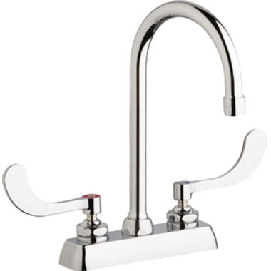 Click here to see Chicago Faucet W4D-GN2AE35-317AB Chicago Faucets W4D-GN2AE35-317AB Hot and Cold Water Washboard Sink Faucet