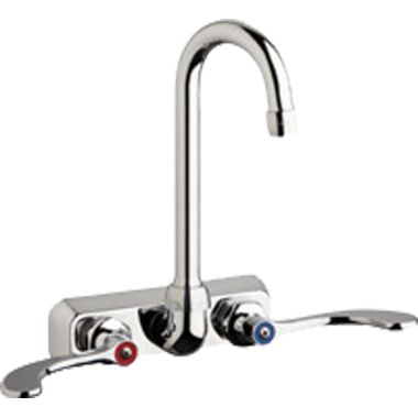 Click here to see Chicago Faucet W4W-GN1AE35-317AB Chicago Faucets W4W-GN1AE35-317AB Hot and Cold Water Washboard Sink Faucet