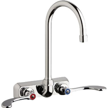 Click here to see Chicago Faucet W4W-GN2AE35-317AB Chicago Faucets W4W-GN2AE35-317AB Hot and Cold Water Washboard Sink Faucet