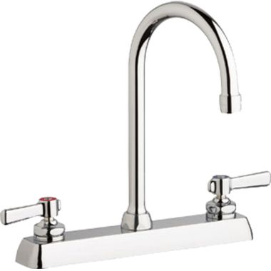 Click here to see Chicago Faucet W8D-GN2AE35-369AB Chicago Faucets W8D-GN2AE35-369AB Hot and Cold Water Washboard Sink Faucet