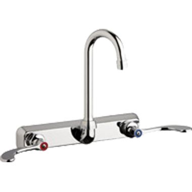Click here to see Chicago Faucet W8W-GN1AE35-317AB Chicago Faucets W8W-GN1AE35-317AB Hot and Cold Water Washboard Sink Faucet