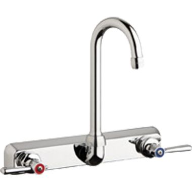 Click here to see Chicago Faucet W8W-GN1AE35-369AB Chicago Faucets W8W-GN1AE35-369AB Hot and Cold Water Washboard Sink Faucet