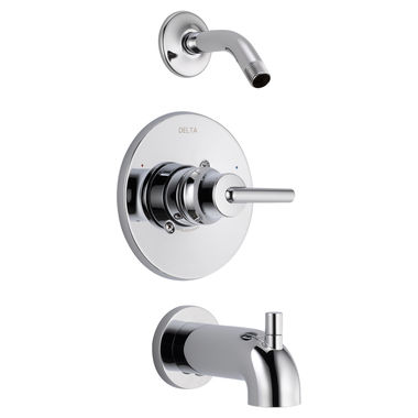 Click here to see Delta T14459-LHD Delta Trinsic Monitor 14 Series Pressure-Balanced Single-Handle Tub/Shower Faucet, Lever Handle, Less Showerhead, Chrome - T14459-LHD