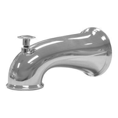 Click here to see Danco 10315 Danco Wall-Mount 5-inch Wall Mounted Chrome Tub Spout with Pull-Up Diverter, 1/2-inch Connection Size - 10315