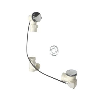 Click here to see Kohler 7214-CP Kohler K-7214-CP Clearflo Cable Bath Drain, Less PVC Tubing - Polished Chrome