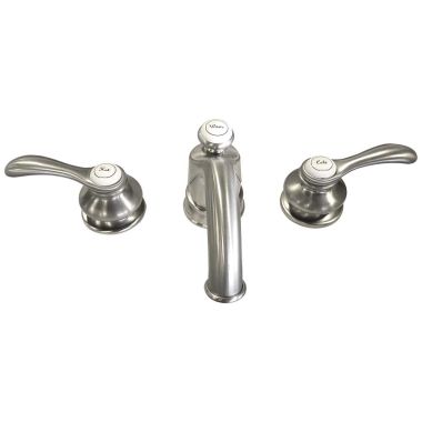 Click here to see Kohler 12265-4-BN Kohler K-12265-4-BN Fairfax Two-Handle Widespread Bathroom Faucet, Lever Handle, Brushed Nickel