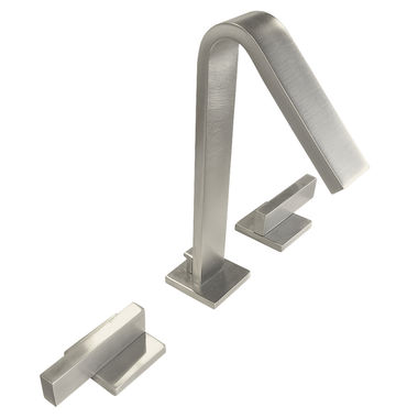 Click here to see Kohler 14661-4-BN Kohler Loure Two-Handle Brushed Nickel Widespread Bathroom Faucet with Pop-Up Drain, 1.2 GPM, Lever Handle, Three-Hole, Brass - K-14661-4-BN