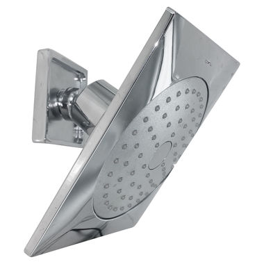 Click here to see Kohler 14786-CP Kohler Loure Single-Function Shower Head with MasterClean Spray Face, Square Head, 2.5 GPM, Polished Chrome - K-14786-CP