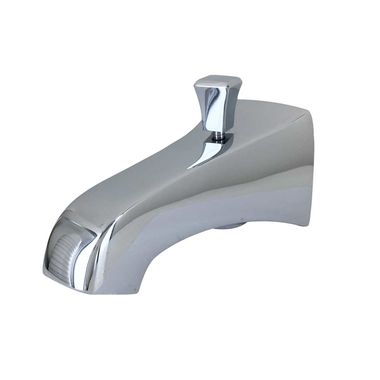 Click here to see Kohler 496-CP Kohler Memoirs Stately Polihed Chrome Tub Spout with Pull-Up Diverter, 6in Spout Reach, Wall-Mount 1/2in-14 NPT Connection - K-496-CP