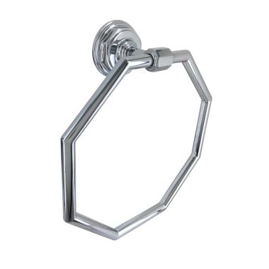 Click here to see Kohler 13112-CP Kohler Pinstripe Octagon Wall Mounted Towel Ring - Polished Chrome - K-13112-CP