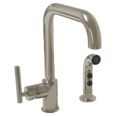 Click here to see Kohler 7508-SN Kohler Purist Single Handle Bar/Prep Faucet w/ Side Spray, Polished Nickel - K-7508-SN