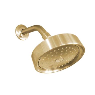 Click here to see Kohler 965-AK-BV Kohler Purist Single-Function Shower Head with Katalyst Technology, MasterClean, Round, 2.5 GPM, Vibrant Brushed Bronze - K-965-AK-BV