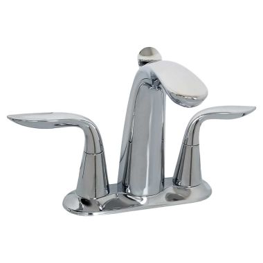 Click here to see Kohler 5316-4-CP Kohler Refinia Two-Handle Polished Chrome Centerset Bathroom Faucet with Pop-Up Drain, 1.2 GPM, Lever Handle, Three-Hole, Metal - K-5316-4-CP