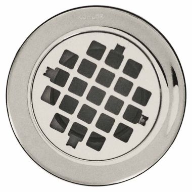Click here to see Kohler 9132-SN Kohler Shower Drain w/ Grid Strainer - Polished Nickel (K-9132-SN)
