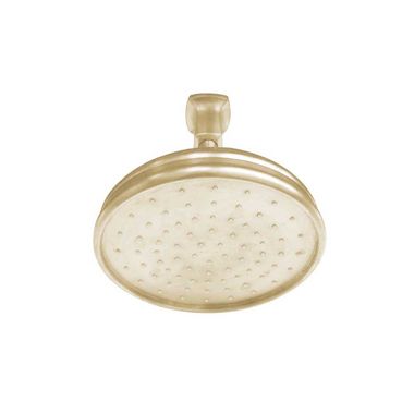 Click here to see Kohler 13692-AF Kohler 8in Round Single-Function Rain Shower Head with Katalyst Technology, MasterClean Spray Face, 2.5 GPM, Vibrant French Gold - K-13692-AF