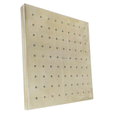 Click here to see Kohler 13695-BN Kohler Contemporary Square 2.5 GPM 8in Rainhead Showerhead, MasterClean Sprayface, Katalyst Technology, Brushed Nickel - K-13695-BN