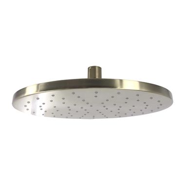 Click here to see Kohler 13689-BN Kohler 10in Contemporary Round Single-Function Rain Shower Head with Katalyst Air-Induction Techonology, 2.5 GPM, MasterClean, Brushed Nickel - K-13689-BN