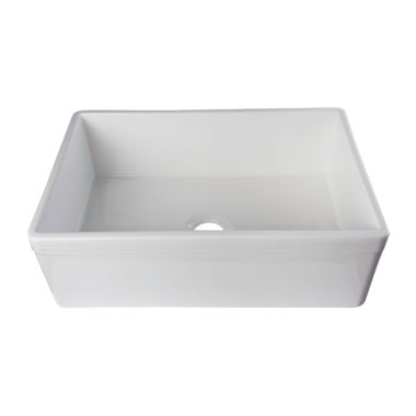 Click here to see Alfi AB511-W ALFI AB511-W Single Bowl Farmhouse Kitchen Sink - White