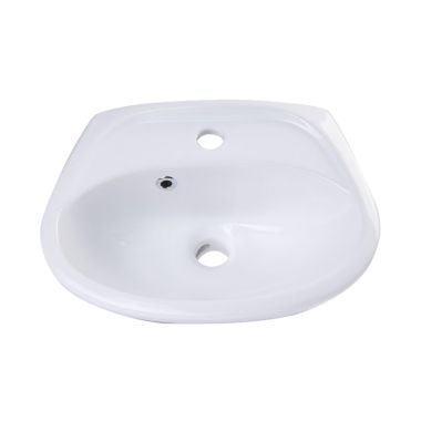 Click here to see Alfi AB106 ALFI Porcelain Bathroom Sink, Round, Wall Mounted, Compact Size, White - AB106