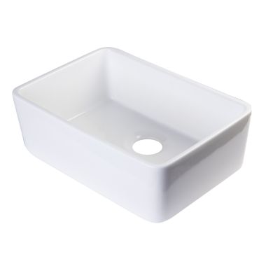 Click here to see Alfi AB503-W ALFI AB503-W  Single Bowl Farmhouse Kitchen Sink - White