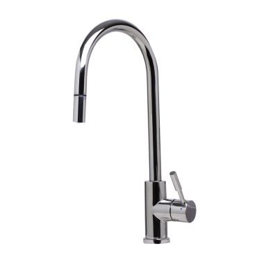 Click here to see Alfi AB2028-PSS ALFI AB2028-PSS Single Hole Pull-Down Kitchen Faucet, Polished Stainless Steel