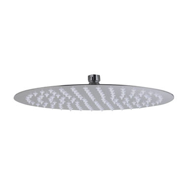 Click here to see Alfi RAIN12R-BSS ALFI RAIN12R-BSS Round-Shaped Ultra-Thin Rain Shower Head, Brushed Stainless Steel