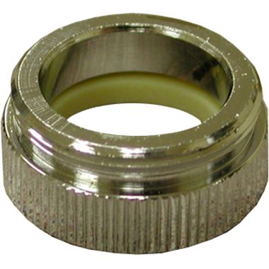 Click here to see Commodity  Jones Stephens 13/16in Female x 55/64in Male Threads Brass Faucet Adapter, Chrome Plated - A01035