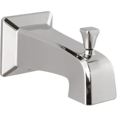Click here to see Pfister 920-101A Pfister Park Avenue 6-5/8-inch Wall Mounted Polished Chrome Tub Spout with Pull-Up Diverter, Metal, Quick Connect - 920-101A