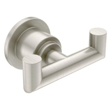 Click here to see Moen YB0803BN Moen Arris Double Robe Hook, Zinc Constructed, Brushed Nickel - YB0803BN