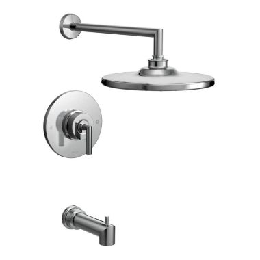 Click here to see Moen TS22003EP Moen Arris Posi-Temp Tub/Shower Faucet with 1.75 GPM Rain Shower, 1-Function, Single Lever Handle, M-PACT, Immersion, Chrome - TS22003EP